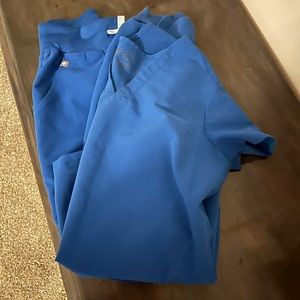 Royal blue figs scrub set XXS